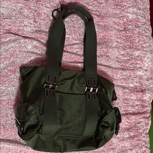 Lauren by Ralph Lauren, green shoulder bag.